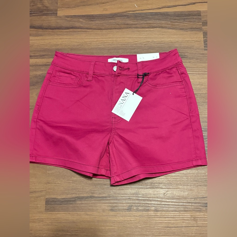-SOLD-Zenana Outfitters Hot Pink Women’s Cotton Blend Jean Shorts